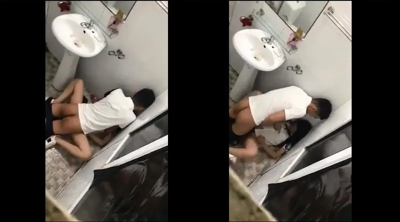 Em gái say xỉn và tình nhân trong phòng tắm nhà hàng